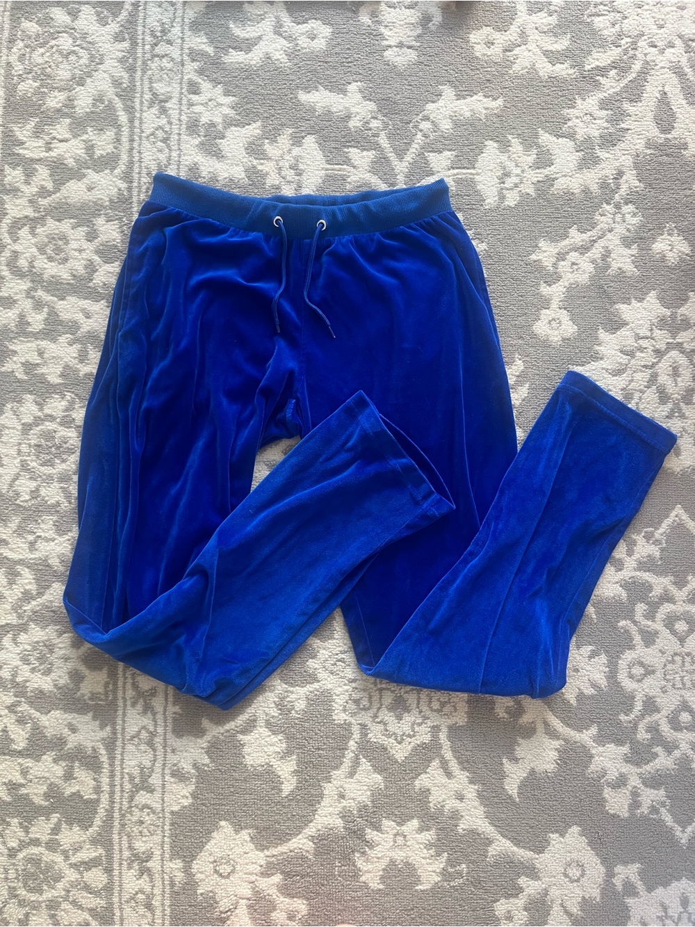 Blue Velour Tracksuit Sweatpants